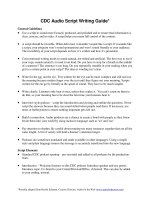 CDC Audio Script Writing Guide