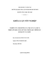 NGHIÊN CỨU ẢNH HƯỞNG CỦA VIỆC XỬ LÝ ACID VÀ NHIỆT LÊN KHẢ NĂNG GIỮ MÀU TRONG QUÁ TRÌNH SẤY  HÀNH, ỚT VÀ CÀ RỐT    
