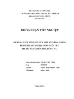   KHẢO SÁT SỨC SINH SẢN CỦA MỘT SỐ NHÓM GIỐNG HEO NÁI LAI TẠI TRẠI CHĂN NUÔI HEO   PHƯỚC TÂN 5, BIÊN HÒA, ĐỒNG NAI 