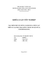   ĐẶC ĐIỂM MỘT SỐ CHỦNG SALMONELLA PHÂN LẬP TRÊN GÀ TẠI MỘT TRẠI GIỐNG THUỘC HUYỆN DĨ AN,   TỈNH BÌNH DƯƠNG    
