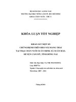 KHẢO SÁT MỘT SỐ    CHỨNGBỆNH TRÊN HEO NÁI MANG THAI TẠI TRẠI CHĂN NUÔI XUÂN ĐỊNH, XÃ XUÂN BẢO,  HUYỆN CẨM MỸ, TỈNH ĐỒNG NAI 