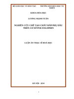 NGHIÊN CỨU CHẾ TẠO CHẤT HẤP PHỤ DẦU TRÊN CƠ SỞ POLYOLEPHIN