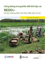 Công bằng trong biến đổi khí hậu và REDD+ Sổ tay hướng dẫn cho thúc đẩy viên cơ sở