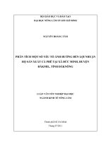 PHÂN TÍCH MỘT SỐ YẾU TỐ ẢNH HƯỞNG ĐẾN LỢI NHUẬN HỘ SẢN XUẤT CÀ PHÊ TẠI XÃ ĐỨC MINH, HUYỆN   ĐĂKMIL, TỈNH ĐĂKNÔNG  