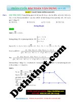 Bài toán vận dụng cao   chủ đề 7  tọa độ TRONG KHÔNG GIAN OXYZ   có lời giải file word image marked 