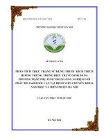 Phân tích thực trạng sử dụng thuốc kích thích buồng trứng trong điều trị vô sinh bằng phương pháp thụ tinh trong ống nghiệm với phác đồ GnRH đối vận tại bệnh viện chuyên khoa nam học và hiếm muộn hà nội 