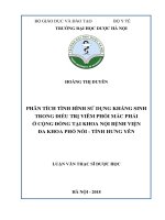 Phân tích tình hình sử dụng kháng sinh trong điều trị viêm phổi mắc phải ở cộng đồng tại khoa nội bệnh viện đa khoa phố nối   tỉnh hưng yên 