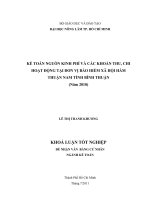     KẾ TOÁN NGUỒN KINH PHÍ VÀ CÁC KHOẢN THU, CHI HOẠT ĐỘNG TẠI ĐƠN VỊ BẢO HIỂM XÃ HỘI HÀM  THUẬN NAM TỈNH BÌNH THUẬN (Năm 2010)    
