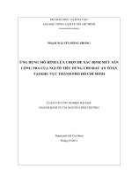 ỨNG DỤNG MÔ HÌNH LỰA CHỌN ĐỂ XÁC ĐỊNH MỨC SẴN LÕNG TRẢ CỦA NGƯỜI TIÊU DÙNG CHO RAU AN TOÀN  TẠI KHU VỰC THÀNH PHỐ HỒ CHÍ MINH   