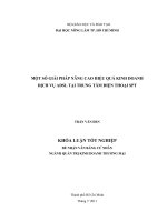 MỘT SỐ GIẢI PHÁP NÂNG CAO HIỆU QUẢ KINH DOANH DỊCH VỤ ADSL TẠI TRUNG TÂM ĐIỆN THOẠI SPT 