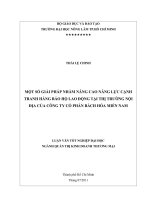MỘT SỐ GIẢI PHÁP NHẰM NÂNG CAO NĂNG LỰC CẠNH TRANH HÀNG BẢO HỘ LAO ĐỘNG TẠI THỊ TRƯỜNG NỘI ĐỊA CỦA CÔNG TY CỔ PHẦN BÁCH HÓA MIỀN NAM