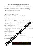 640 câu TRẮC NGHIỆM hình không gian oxyz (toán 12)   có đáp án   file word   phần 1 image marked 