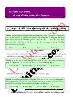 Câu hỏi trắc nghiệm môn toán 12   bài toán thực tế   lũy THỪA, mũ, LOGARIT   file word có lời giải chi tiết image marked 