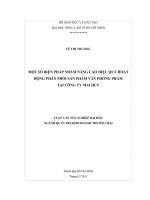 MỘT SỐ BIỆN PHÁP NHẰM NÂNG CAO HIỆU QUẢ HOẠT  ĐỘNG PHÂN PHỐI SẢN PHẨM VĂN PHÒNG PHẨM  TẠI CÔNG TY MAI HUY 