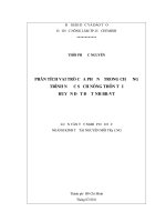PHÂN TÍCH VAI TRÒ CỦA PHỤ NỮ TRONG CHƯƠNG TRÌNH NƯỚC SẠCH NÔNG THÔN TẠI HUYỆN ĐẤT ĐỎ TỈNH BRVT