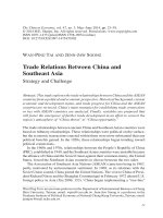 Trade relations between china and Southeast Asia