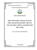 Phân tích thực trạng sử dụng phác đồ mFOLFOX6 điều trị ung thư đại trực tràng tại bệnh viện hữu nghị 