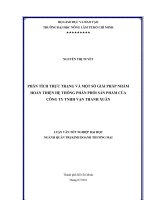 PHÂN TÍCH THỰC TRẠNG VÀ MỘT SỐ GIẢI PHÁP NHẰM HOÀN THIỆN HỆ THỐNG PHÂN PHỐI SẢN PHẨM CỦA  CÔNG TY TNHH VẠN THANH XUÂN   