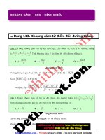 Câu hỏi trắc nghiệm môn toán hình học 12   chương 3   PP tọa độ trong không gian   KHOẢNG CÁCH góc HÌNH CHIẾU   file word có lời giải chi tiết image marked 