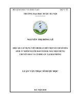 Hiệu quả sử dụng viên BIOSEAN đến một số chỉ số hóa sinh ở nhóm người 50 69 tuổi bị mắc hội chứng chuyển hóa và có BMI ≥ 25 tại hải phòng 