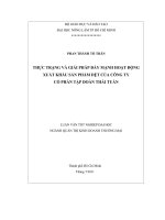 THỰC TRẠNG VÀ GIẢI PHÁP ĐẨY MẠNH HOẠT ĐỘNG  XUẤT KHẨU SẢN PHẨM DỆT CỦA CÔNG TY  CỔ PHẦN TẬP ĐOÀN THÁI TUẤN 