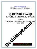 Phương trình oxyz   hệ tọa độ KHÔNG GIAN OXYZ NÂNG CAO 81 BTTN ( lý thuyết + bài tập vận dụng có lời giải) image marked 