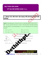 Câu hỏi trắc nghiệm môn toán 12   bài toán thực tế   tọa độ TRONG KHÔNG GIAN   file word có lời giải chi tiết image marked 