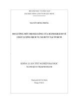 ĐO LƯỜNG MỨC ĐỘ HÀI LÒNG CỦA HÀNH KHÁCH VỀ CHẤT LƯỢNG DỊCH VỤ XE BUÝT TẠI TP.HCM    