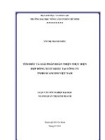 TÌM HIỂU VÀ GIẢI PHÁP HOÀN THIỆN THỰC HIỆN HỢP ĐỒNG XUẤT KHẨU TẠI CÔNG TY  TNHH SCANCOM VIỆT NAM   