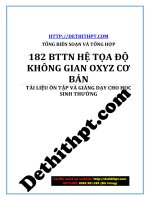 Phương trình oxyz   hệ tọa độ KHÔNG GIAN OXYZ cơ bản 182 BTTN ( lý thuyết + bài tập vận dụng có lời giải) image marked 