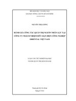 ĐÁNH GIÁ CÔNG TÁC QUẢN TRỊ NGUỒN NHÂN LỰC TẠI CÔNG TY TRÁCH NHIỆM HỮU HẠN ĐIỆN CÔNG NGHIỆP  ORIENTAL VIỆT NAM   