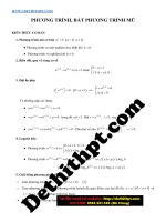 LOGARIT  c2  PHƯƠNG TRÌNH, bất PHƯƠNG TRÌNH mũ  (lý thuyết + bài tập vận dụng có lời giải) image marked 