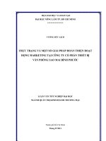 THỰC TRẠNG VÀ MỘT SỐ GIẢI PHÁP HOÀN THIỆN HOẠT    ĐỘNG MARKETING TẠI CÔNG TY CỔ PHẦN THIẾT BỊ VĂN PHÒNG SAO MAI BÌNH PHƯỚC 