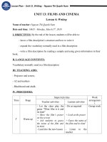 Giáo Án Thực Tập Tiếng Anh 10 Cơ bản  Unit 13  Writing