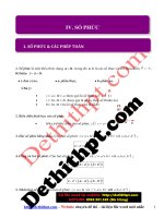 Lý thuyết và công thức môn toán 12   chương 4   số phức   file word image marked 