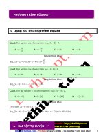 Câu hỏi trắc nghiệm môn toán 12   chương 2   hàm số mũ và logarit   phương trình logarit   file word có lời giải chi tiết image marked 