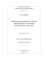 ĐÁNH GIÁ HIỆU QUẢ KINH TẾ CỦA NÔNG HỘ  TRỒNG HÀNH TÍM TẠI XÃ VĨNH HẢI   HUYỆN VĨNH CHÂU   SÓC TRĂNG   
