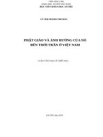 Phật giáo và ảnh hưởng của nó đến thời trần ở việt nam 