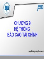 Slide bài giảng môn kế toán tài chính: Chương 9: BCTC