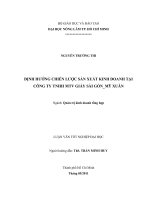 NGUYEN TRUONG THI aĐỊNH HƯỚNG CHIẾN LƯỢC SẢN XUẤT KINH DOANH TẠI  CÔNG TY TNHH MTV GIẤY SÀI GÒN_MỸ XUÂN 