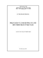 Phật giáo và ảnh hưởng của nó đến thời trần ở việt nam 