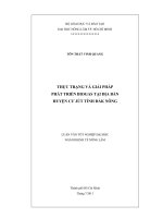 THỰC TRẠNG VÀ GIẢI PHÁP PHÁT TRIỂN BIOGAS TẠI ĐỊA BÀN  HUYỆN CƯ JÚT TỈNH ĐẮK NÔNG   