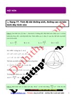 Câu hỏi trắc nghiệm môn toán 12   chương 5   hình học không gian   mặt nón   file word có lời giải chi tiết image marked 