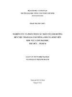 NGHIÊN CỨU VÀ PHÂN TÍCH CÁC NHÂN TỐ ẢNH HƯỞNG ĐẾN VIỆC THAM GIA CLB TIẾNG ANH CỦA SINH VIÊN   KHU VỰC LÀNG ĐẠI HỌC THỦ ĐỨC – TP.HCM   