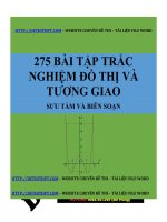 HÀM số   275 bài tập TRẮC NGHIỆM đồ THỊ và TƯƠNG GIAO   file word image marked 