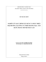 NGHIÊN CỨU QUÁ TRÌNH XÂY DỰNG VÀ PHÁT TRIỂN THỊ TRƯỜNG TẠI CÔNG TY TNHH THƯƠNG MẠI – XÂY  DỰNG TRANG TRÍ NỘI THẤT U.I.D 