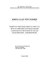   NGHIÊN CỨU MỘT SỐ ĐẶC ĐIỂM CẤU TRÚC CỦA  RỪNG TỰ NHIÊN HỖN LOÀI TRẠNG THÁI IIB   TẠI BAN QUẢN LÝ RỪNG KINH TẾ TÂN LẬP HUYỆN ĐỒNG PHÚ – TỈNH BÌNH PHƯỚC    
