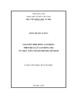Giao kết hợp đồng lao động theo Bộ luật lao động 2012 từ thực tiễn thành phố Hồ Chí Minh