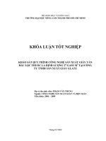       KHẢO SÁT QUY TRÌNH CÔNG NGHỆ SẢN XUẤT GIẤY VẤN ĐẦU LỌC THUỐC LÁ ĐỊNH LƯỢNG 27 GAM M  2  TẠI CÔNG TY TNHH SẢN XUẤT GIẤY GLATZ    
