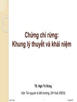 Slide bài giảng môn quản lý tài nguyên thiên nhiên: Chứng chỉ rừng 1: lý thuyết